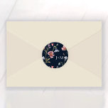 Navy Blue Wildflower Wedding Classic Round Sticker<br><div class="desc">Navy Blue Wildflower Wedding Classic Round Sticker. This stylish & elegant wedding classic round sticker features gorgeous hand-painted watercolor Wildflowers. Find matching items in the Navy Blue Wildflower Dreams Collection.</div>