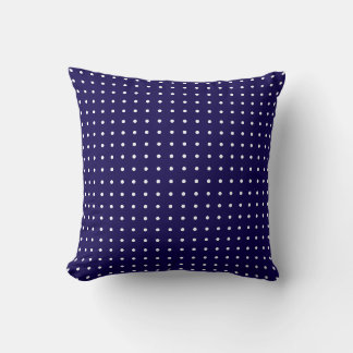 Navy Blue with White Polka Dots Cushion