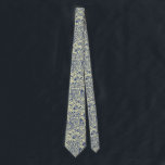 Navy Blue & Yellow Floral Paisley Pattern Tie<br><div class="desc">Elegant yellow background(changeable) with navy blue vintage floral paisley damasks pattern. Adjustable size of the print and background colour.</div>