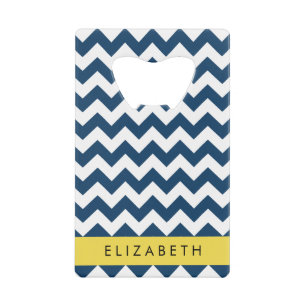 Navy Blue Zigzag, Navy Blue Chevron, Your Name