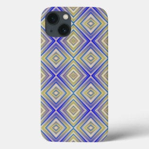 Navy Blues Alternative Diamond Pattern iPhone 13 Case