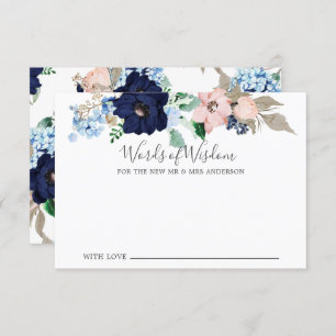 Navy & Blush Words of Wisdom Card