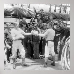Navy Boxing: 1890 Poster
