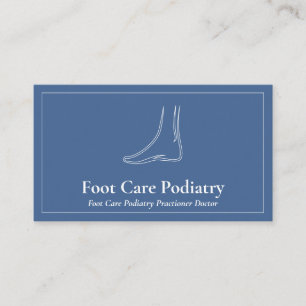 Navy Brand Foot Massage Care Podiatry Doctor Business Card
