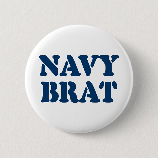 NAVY BRAT 6 CM ROUND BADGE (Front)
