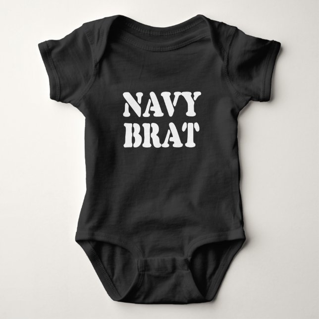 NAVY BRAT BABY BODYSUIT (Front)