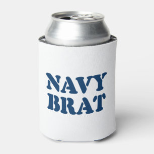 NAVY BRAT CAN COOLER