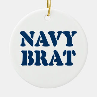 NAVY BRAT CERAMIC ORNAMENT