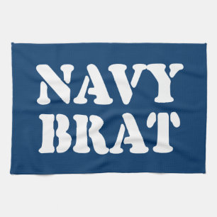 NAVY BRAT TEA TOWEL