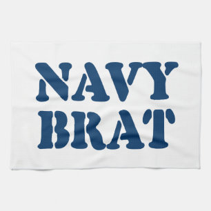 NAVY BRAT TEA TOWEL