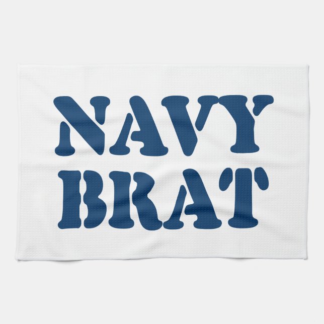 NAVY BRAT TEA TOWEL (Horizontal)