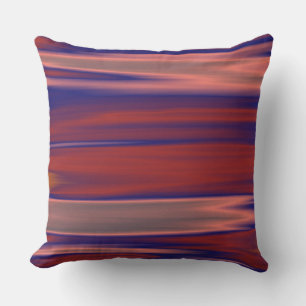 Navy Brown Pink Abstract Painting Cushion
