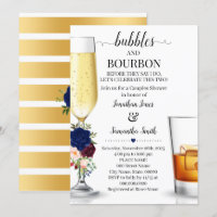 Navy Bubbles & Bourbon before I do Couples Shower