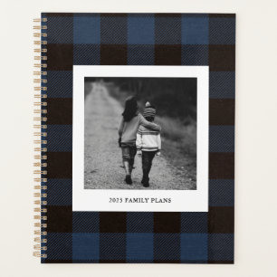 Navy Buffalo Plaid and Photo Planner