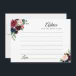 navy, burgundy and blush floral advice card<br><div class="desc">A simple floral design with beautiful burgundy,  navy blue and blush pink watercolor flowers. Feel free to change the colours and text details.</div>