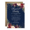 Navy Burgundy Floral Confetti Brunch and Bubbly