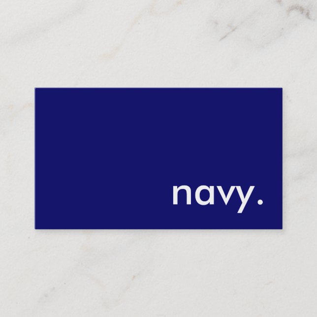navy. business card (Front)