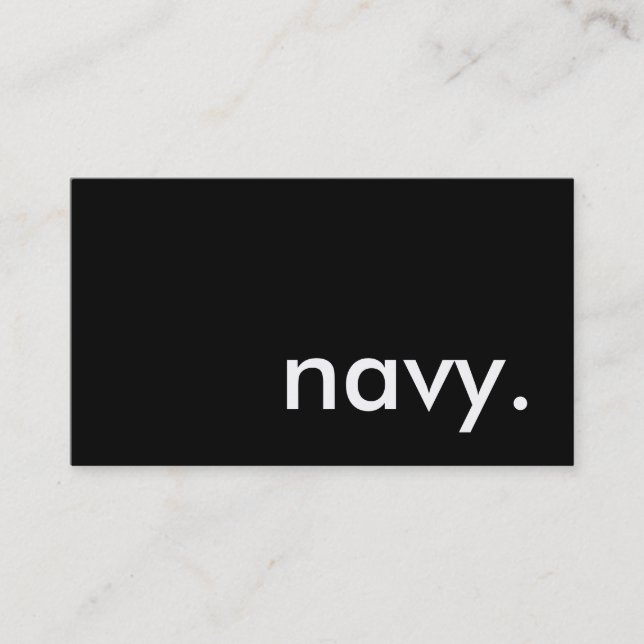 navy. business card (Front)