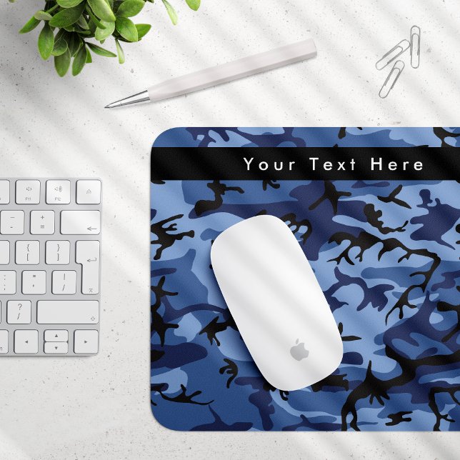 Navy Camo, Blue Camouflage, Military, Army Mouse Pad (Creator Uploaded)