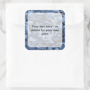 Navy Camo, Blue Camouflage, Military, Army Square Sticker