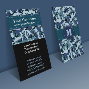 Navy camouflage business card