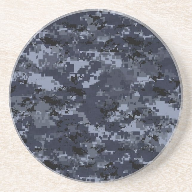 Navy Camouflage Coaster (Front)