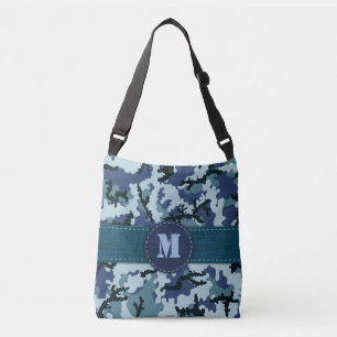 Navy camouflage crossbody bag