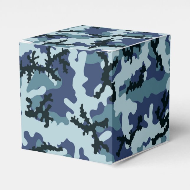 Navy camouflage favour box (Front Side)