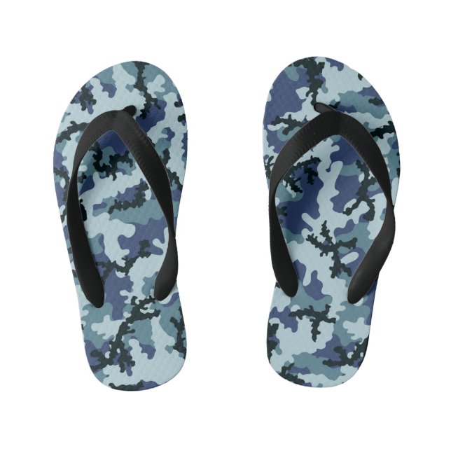 Navy camouflage kid's thongs (Footbed)
