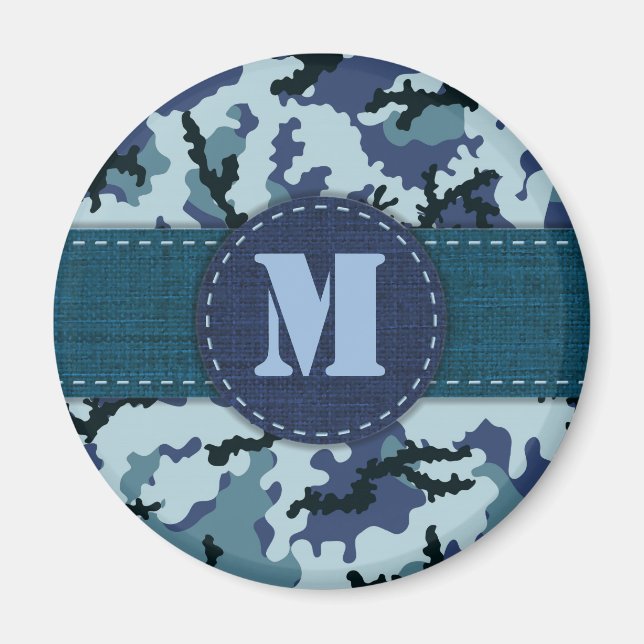 Navy camouflage magnet (Front)