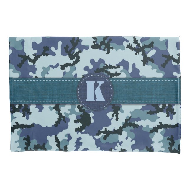 Navy camouflage pillowcase (Front)