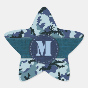 Navy camouflage star sticker