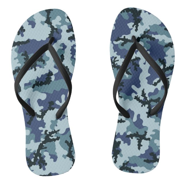 Navy camouflage thongs (Footbed)