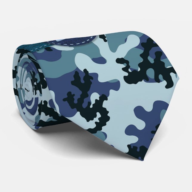 Navy camouflage tie (Rolled)