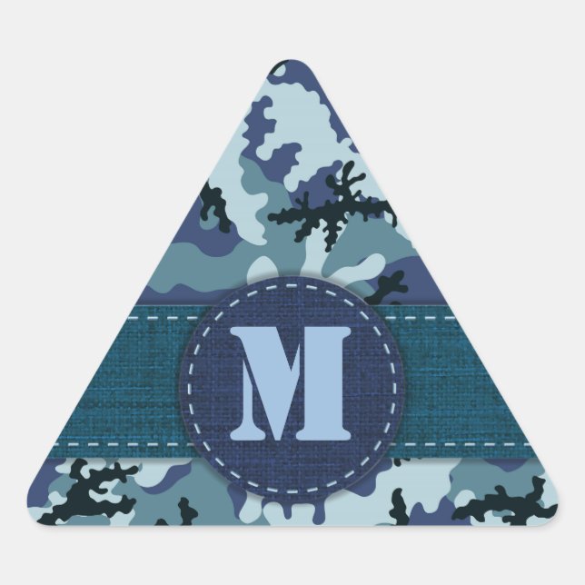 Navy camouflage triangle sticker (Front)