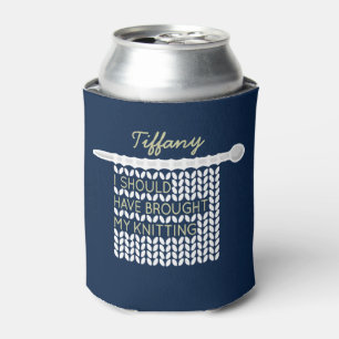 Navy & Celery I Should Have Brought My Knitting Can Cooler
