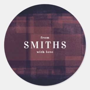 Navy Chalk Christmas Holiday Sticker