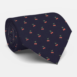 Navy Cherry Tie
