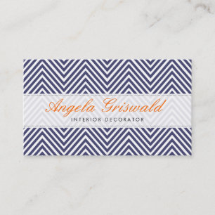 Navy Chevron Business Cards