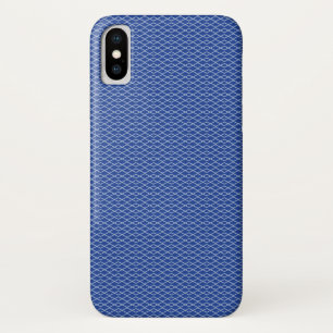Navy Chevron Pattern iPhone X Case