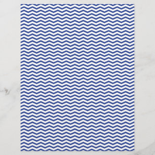 Navy Chevron/Zig Zag Scrapbook Paper