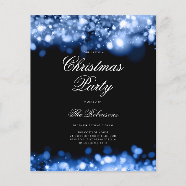 Navy Christmas Lights Invite Program & Menu (Front)