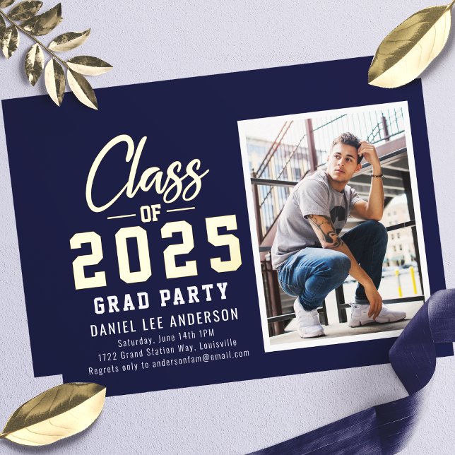 Navy Class of 2025 Photo Graduation Party (Creator Uploaded)