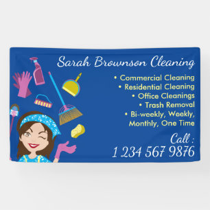 Navy Cleaning Business Starter Advertisement Banner