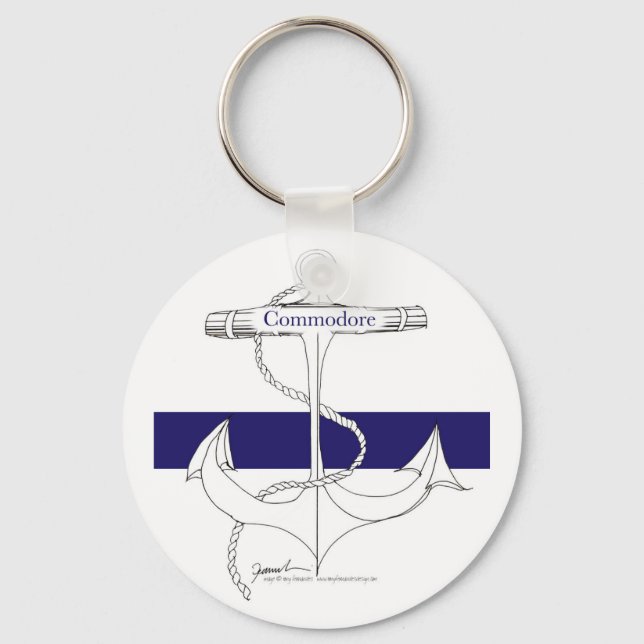 navy commodore, tony fernandes key ring (Front)
