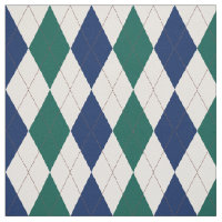 Navy, Cream and Forest Green Argyle Pattern