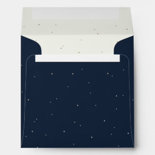 Navy/Cream Snowberry+Eucalyptus Wreath Square Envelope