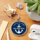 Navy Custom Captain and Boat Name Anchor