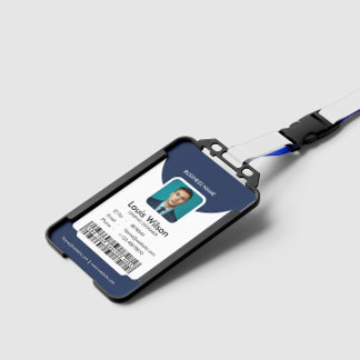 Navy | Customisable Employee ID Company Security Badge