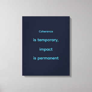 Navy Cyan Quantum Engineer Motivation Canvas Print